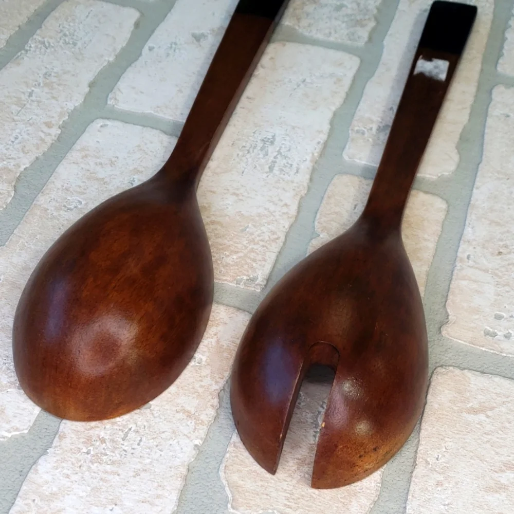 💥Set of 2 wooden spoon salad sets